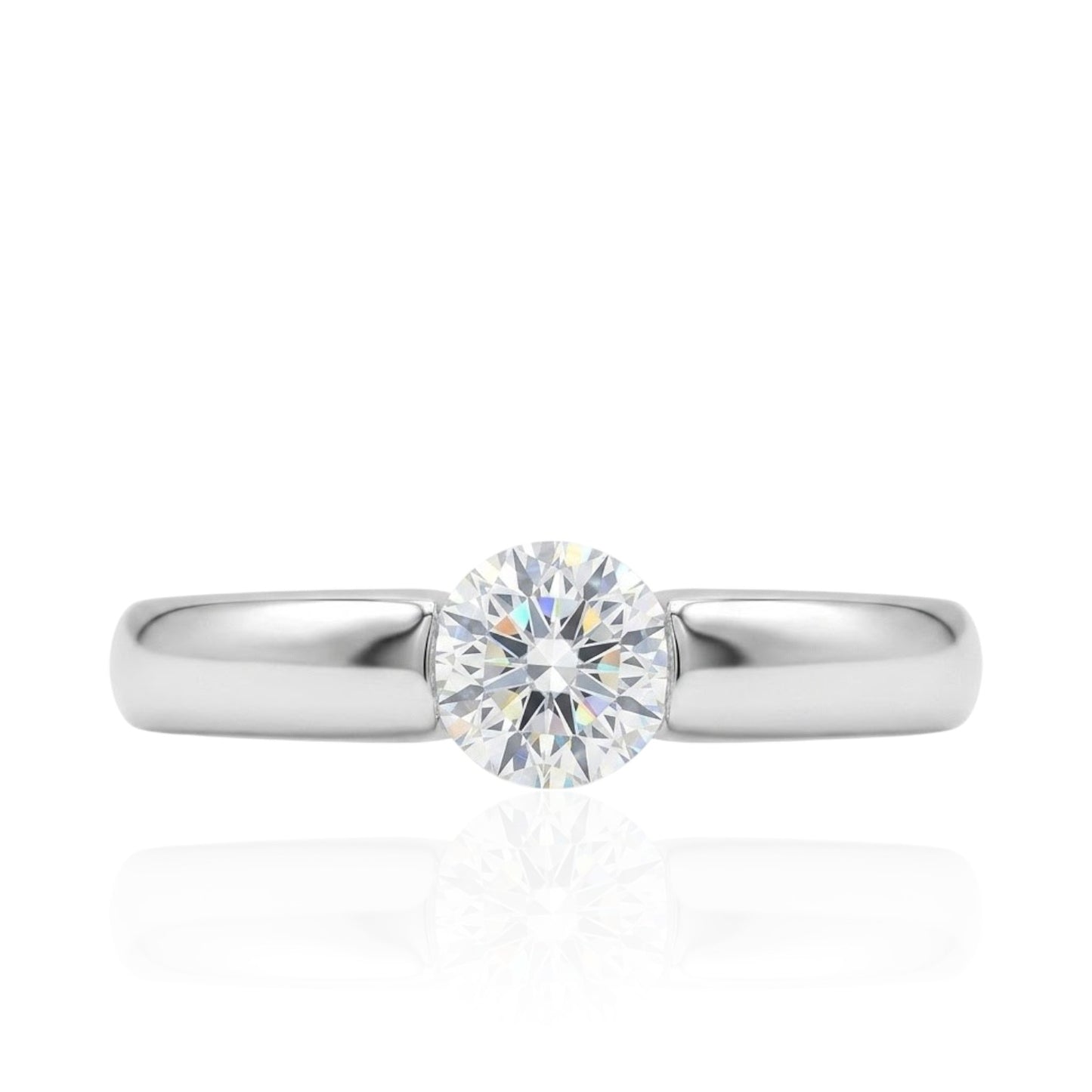 Sterling Silver Ring CZ Stone RCZ10005