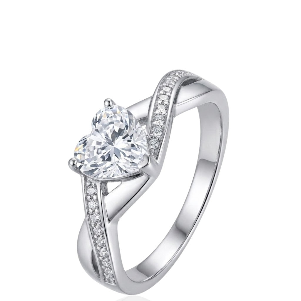 Sterling Silver Ring CZ Stone RCZ8123