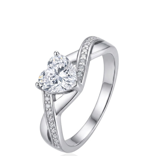 Sterling Silver Ring CZ Stone RCZ8123