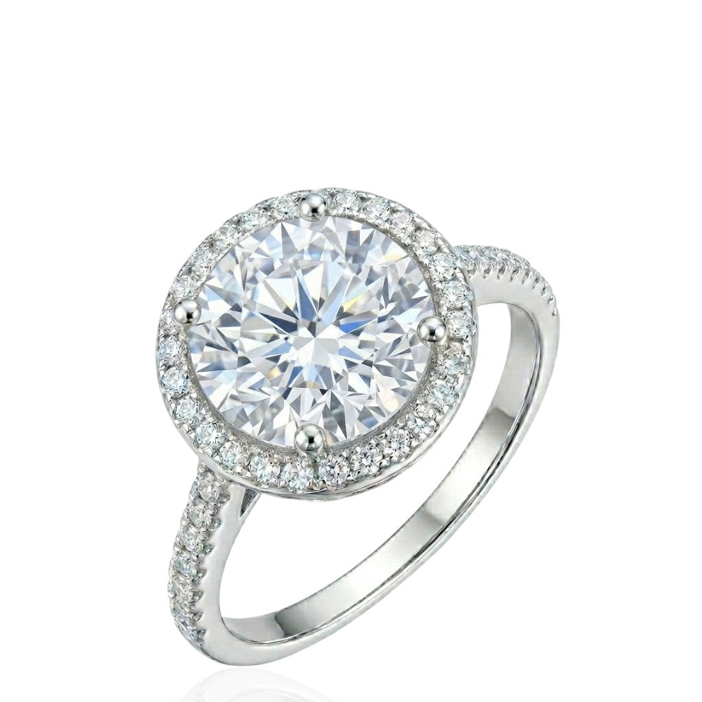 Sterling Silver Ring CZ Round Stone RCZ639