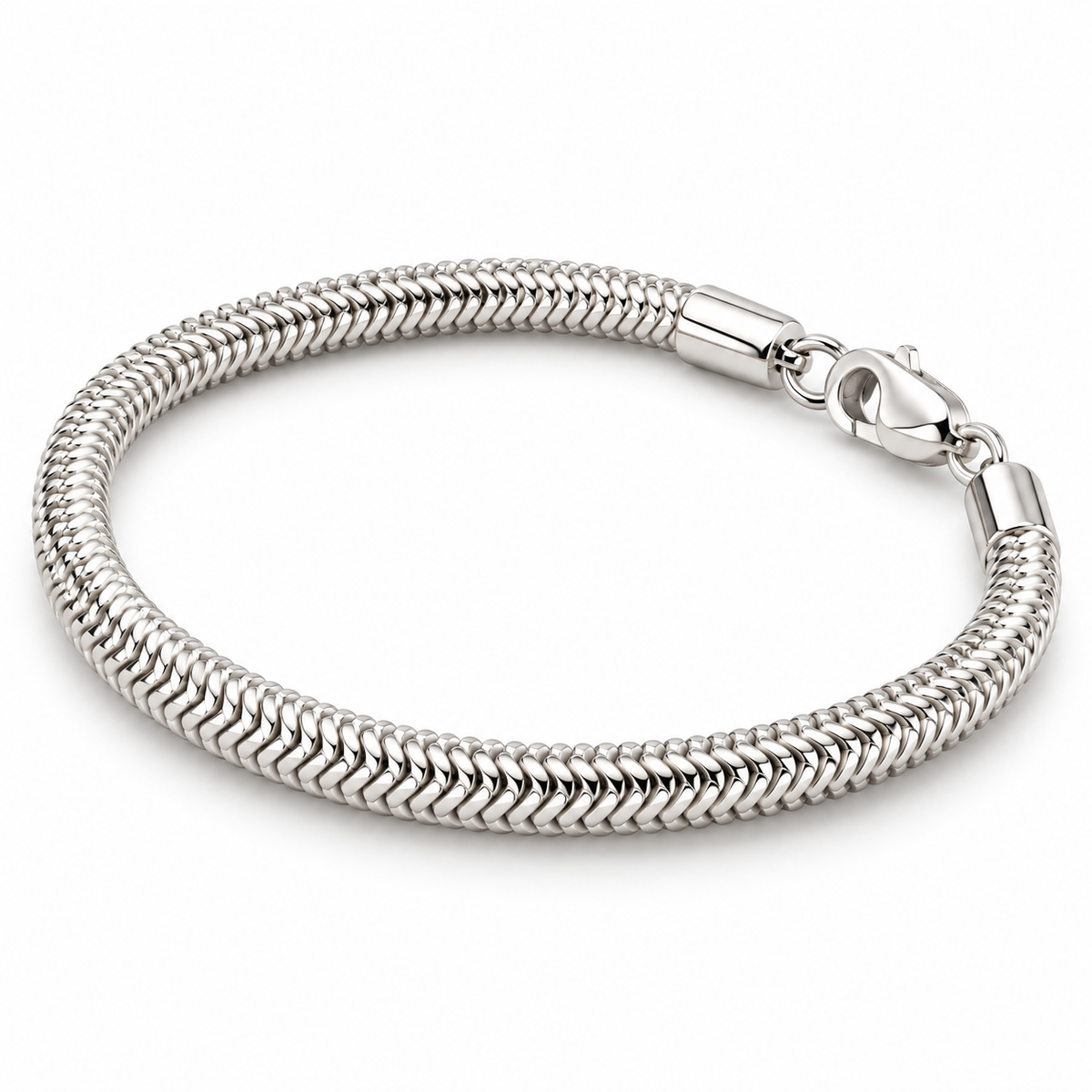 Sterling Silver 4 MM 8.5" Snake Bracelet BCZ42S9