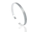 Sterling Silver Plain Pattern Cuff Bangle BA020600028, a stylish sterling silver cuff bangle, measures 55x60mm.
