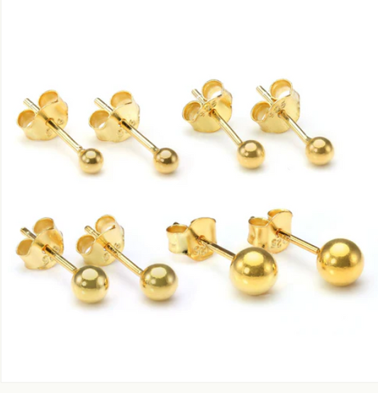 Sterling Silver Plain Ball Studs Earring EPTS2002