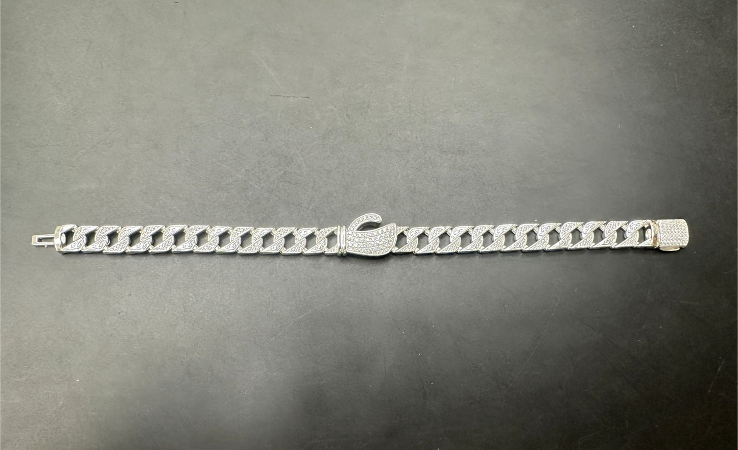 Sterling Silver Cz Boxing Gloves Bracelet BCZ008