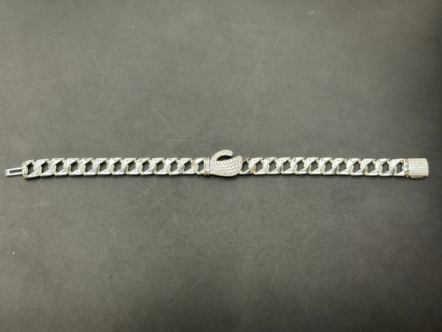 Sterling Silver Cz Boxing Gloves Bracelet BCZ008