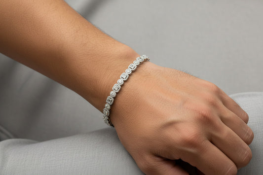 silver halo bracelet