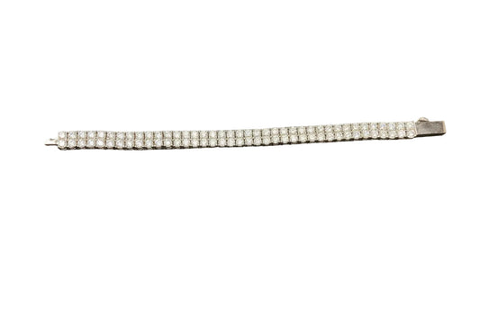Diamond bracelet on a dark gray background