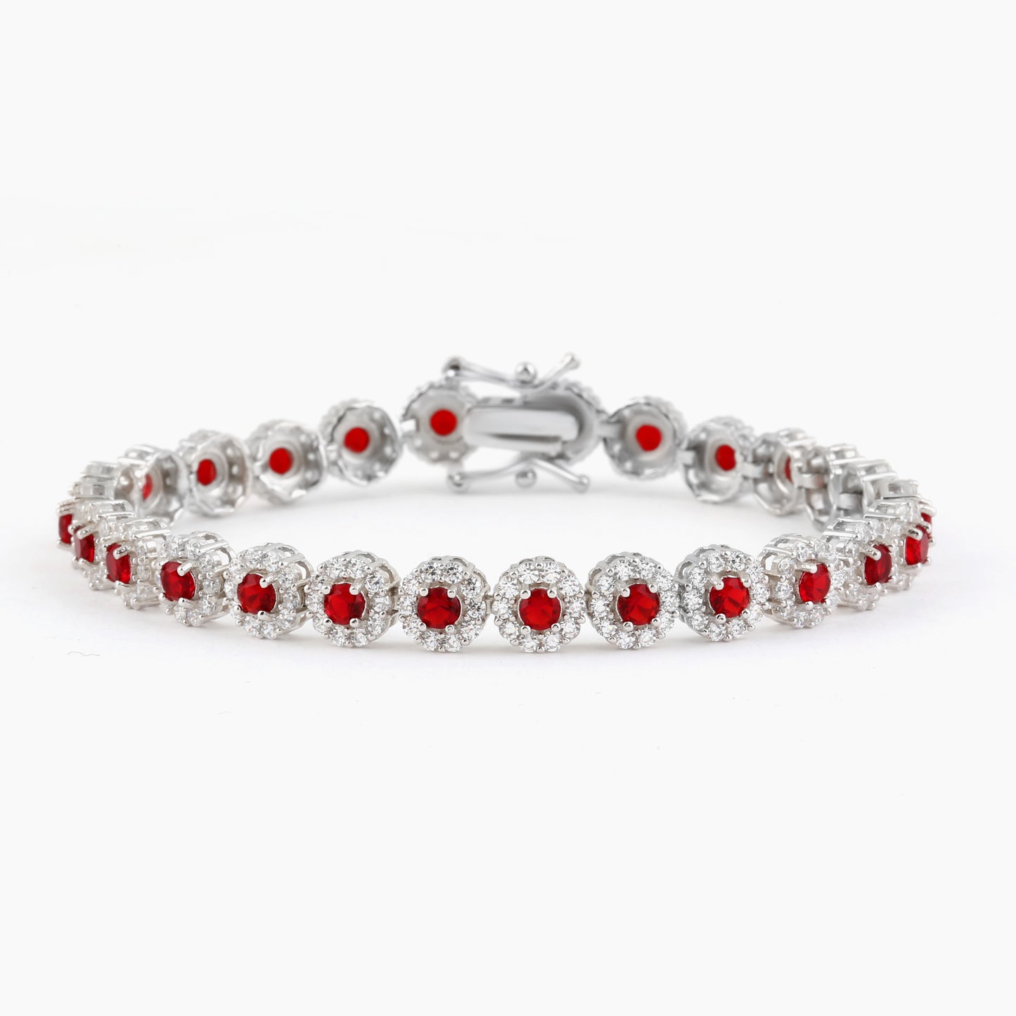 Sterling Silver Bracelet CZ Stone 7.5" BRCZ641