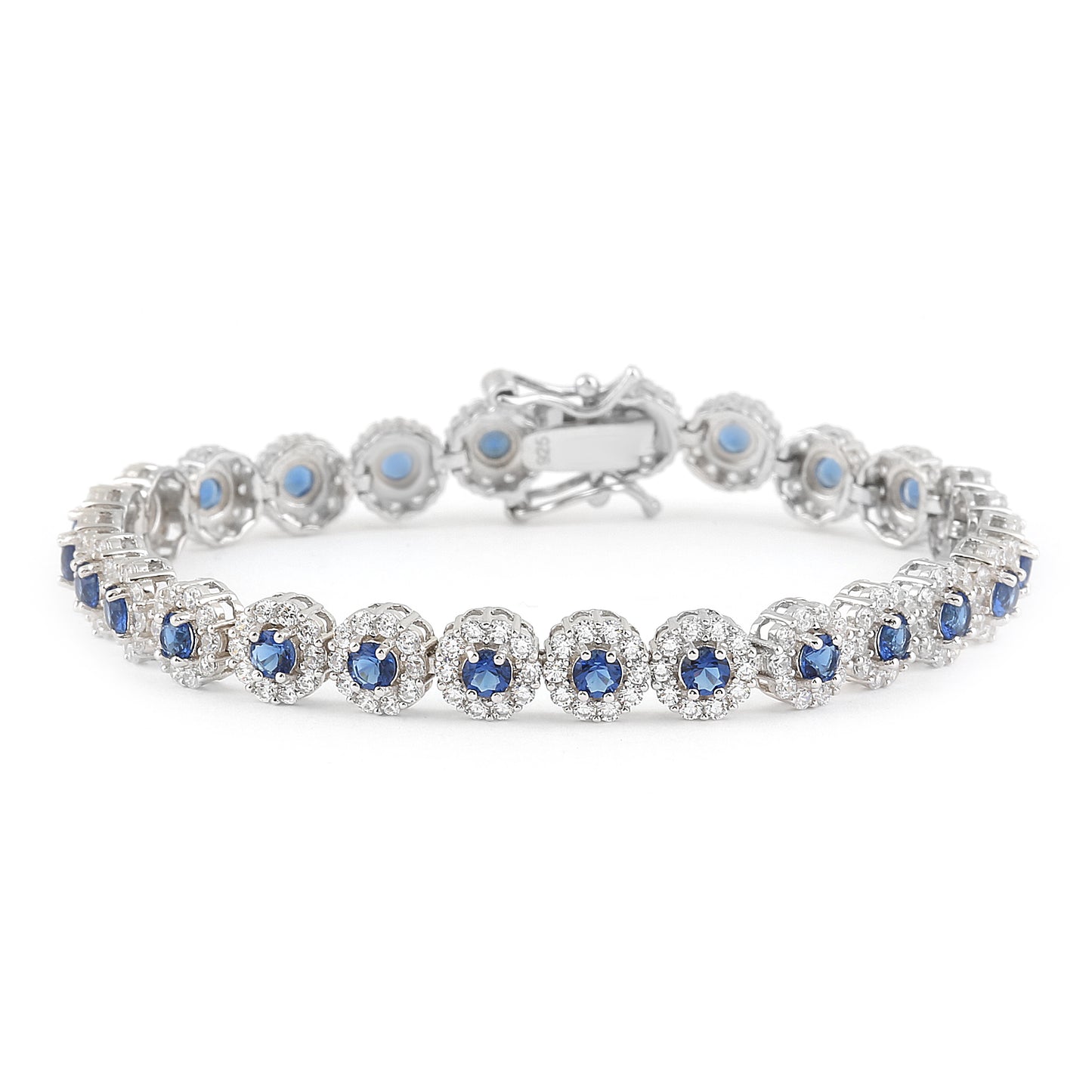 Sterling Silver Bracelet CZ Stone 7.5" BRCZ641