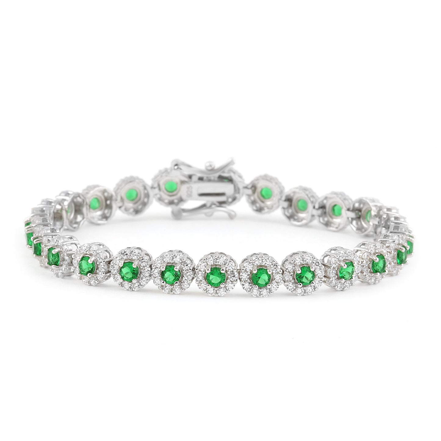 Sterling Silver Bracelet CZ Stone 7.5" BRCZ641