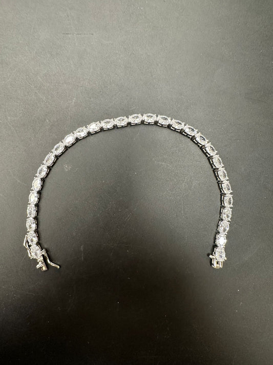 Sterling Silver Tennis Bracelet 4 mm CZ Stone 7.5" BCZ33014.4