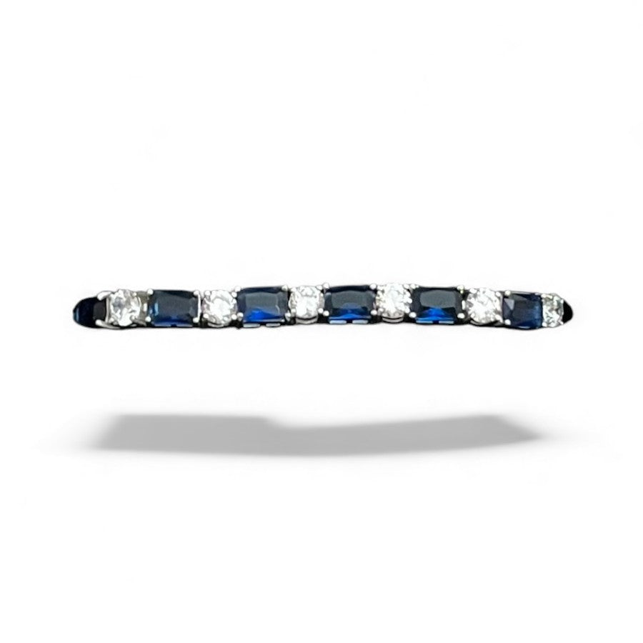 Sterling Silver Bracelet 7.5" CZ Stone BCZ3301