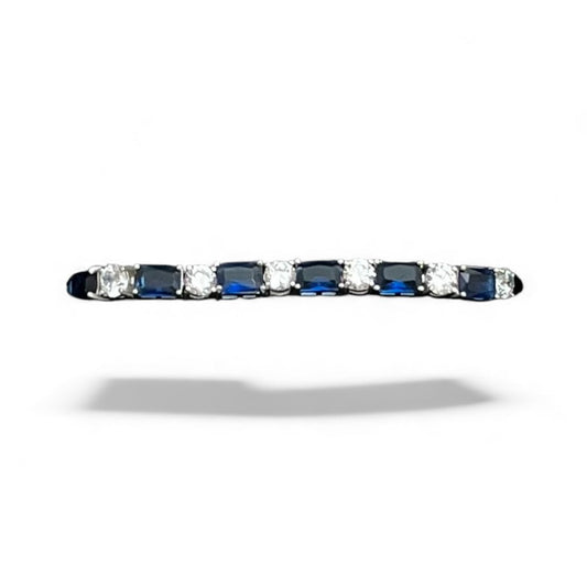 Sterling Silver Bracelet 7.5" CZ Stone BCZ3301