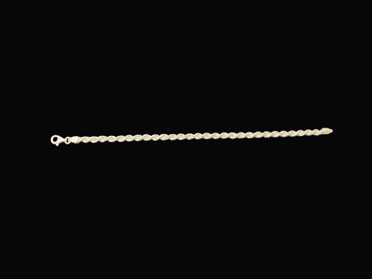 Sterling Silver 4.5 MM Rope Bracelet BC3316