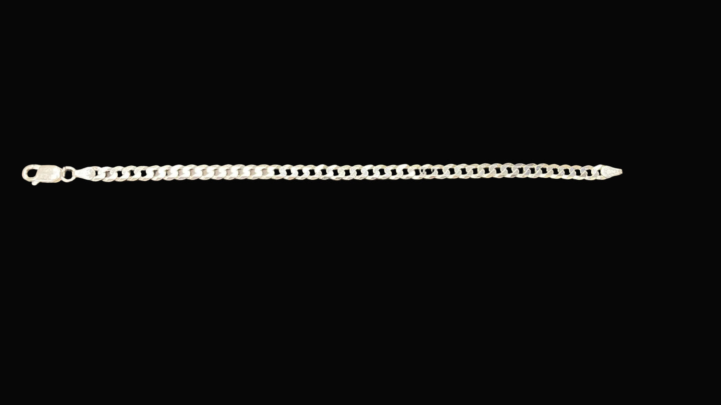 Sterling Silver 5 MM Curb Bracelet BC3318