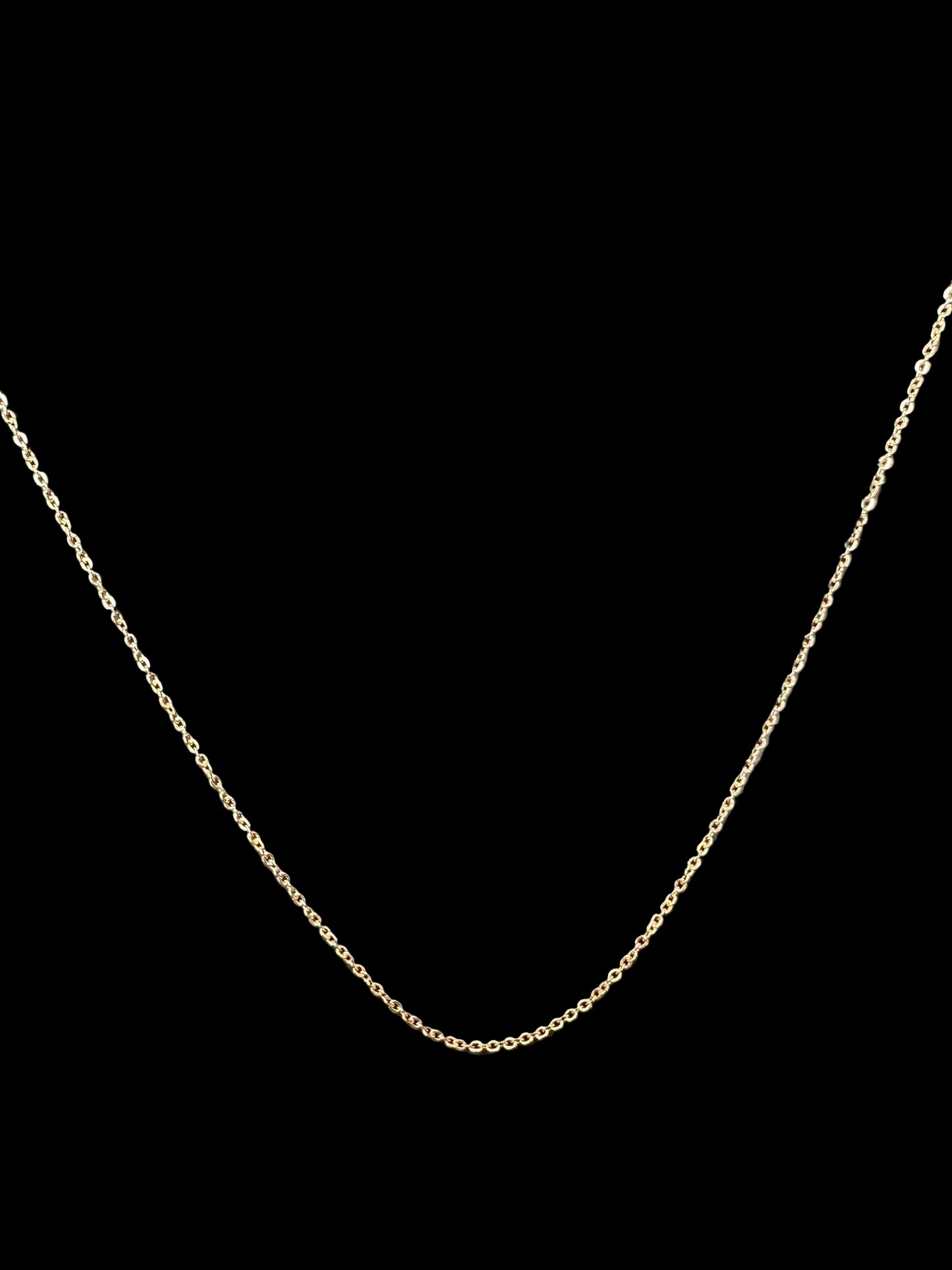 Sterling Silver 1 MM Fine Belcher Chain Rose Plated CHN3358