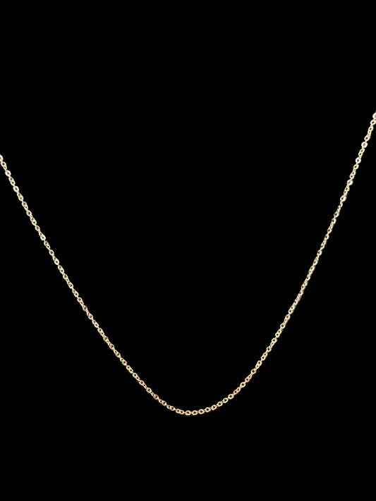 Sterling Silver 1 MM Fine Belcher Chain Rose Plated CHN3358