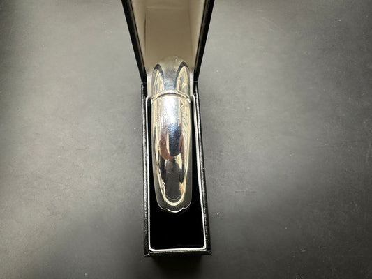 Sterling Silver Round Bangle D-Shape Hinged BGN505