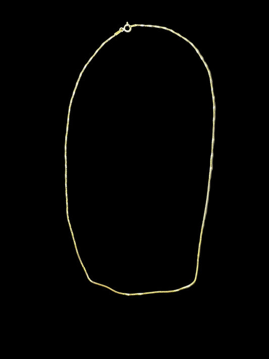 Sterling Silver 0.8 MM Fine Box Chain Gold Plated CHN3361 (PACK OF 10)