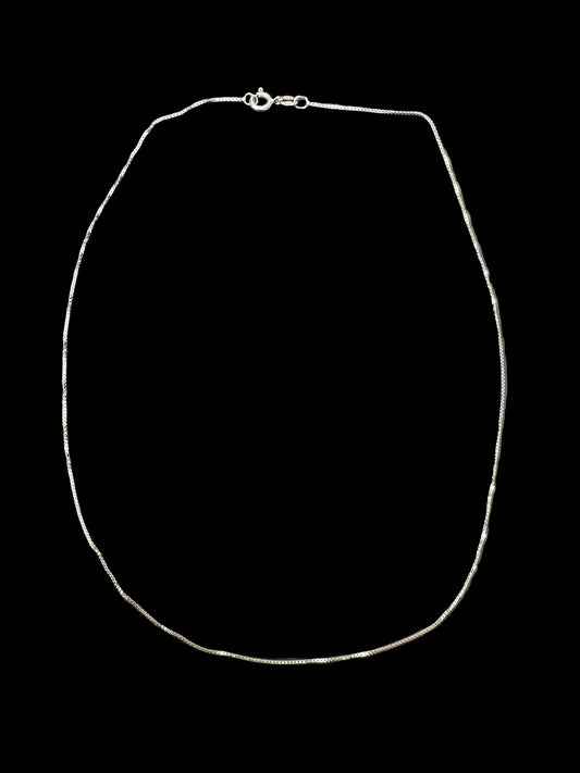 Sterling Silver 0.8 MM Fine Box Chain Rhodium Plated CHN3360 (PACK OF 10)