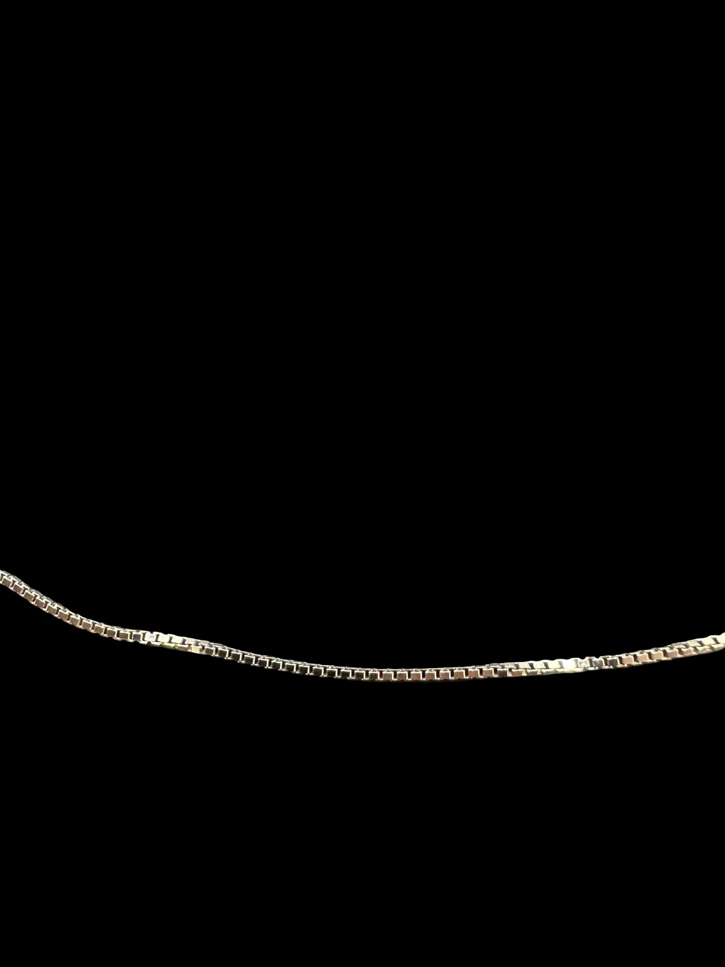 Sterling Silver 0.8 MM Fine Box Chain Rhodium Plated CHN3360 (PACK OF 10)