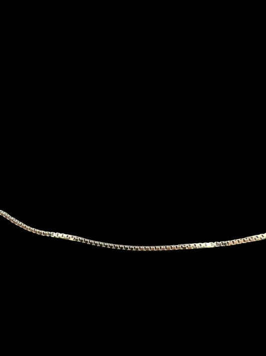 Sterling Silver 0.8 MM Fine Box Chain Rhodium Plated CHN3360 (PACK OF 10)