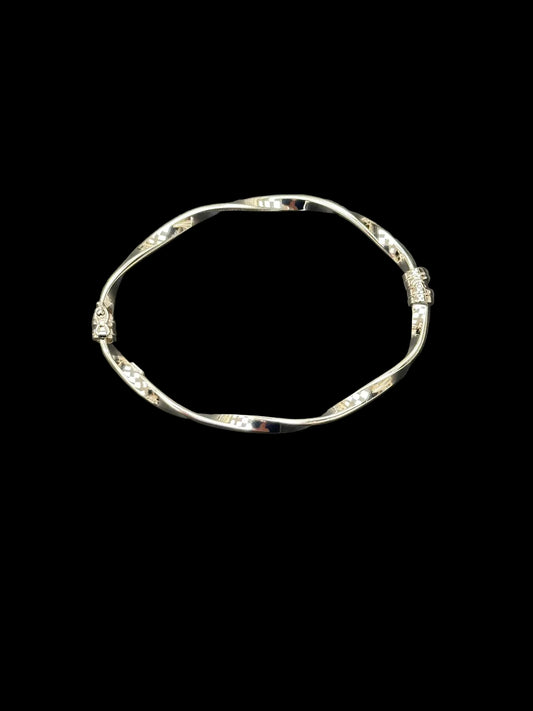 Sterling Silver Twist Bangle BP10279