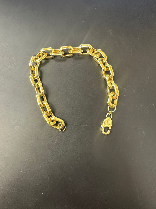 Sterling Silver Bracelet 8.5" Gold Plated BP3308