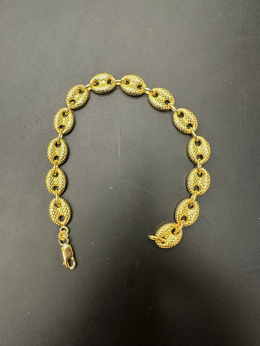 Sterling Silver Bracelet 8.5" Gold Plated BP3311