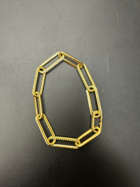 Sterling Silver Bracelet 7.5" Gold Plated BP3312