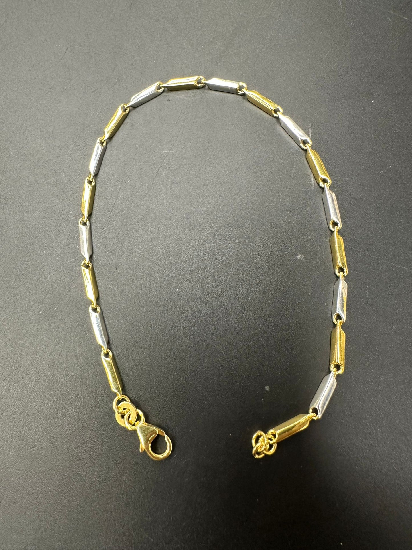 Sterling Silver Bracelet 7.5" Gold Plated BP3313