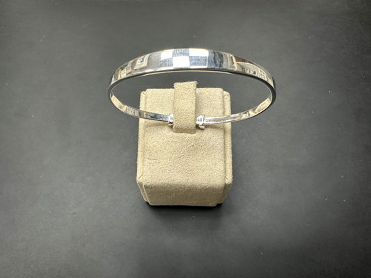 Sterling Silver Children`s Plain Bangle BPL10103