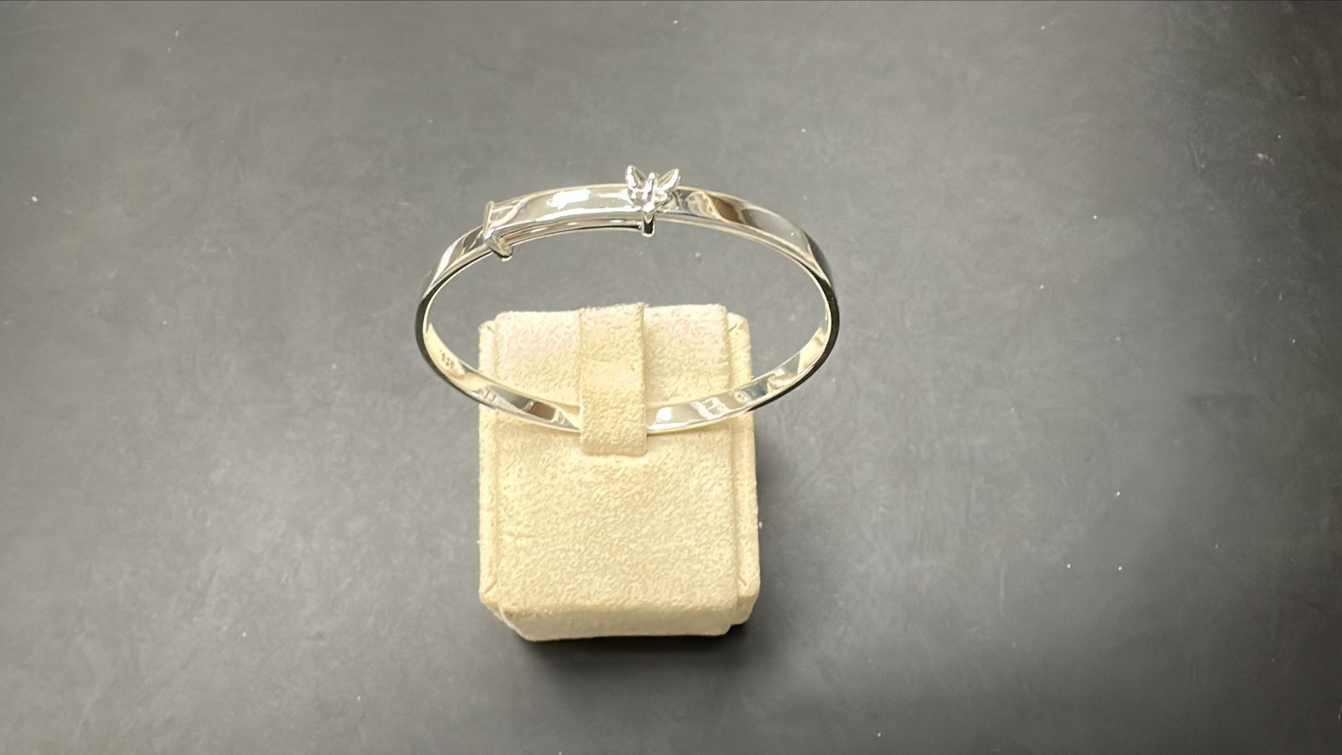 Sterling Silver Children's Little Butterfly Bangle BPL10106, a perfect sterling silver butterfly bangle for children.