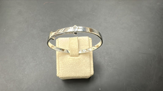 Sterling Silver Children`n Plain Little Star Bangle BPL10107