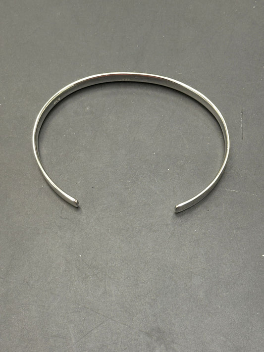 Sterling Silver Oval Bangle BPL1029M