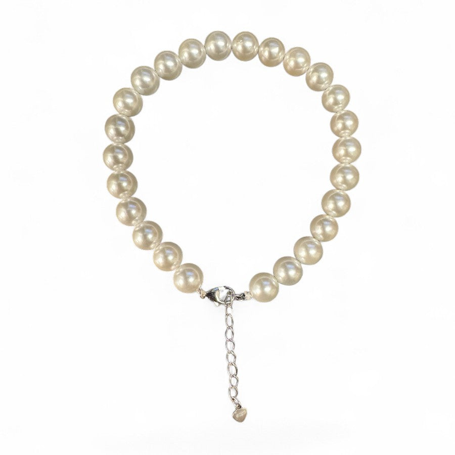 Sterling Silver 9.5" Pearl Bracelet BPRL500