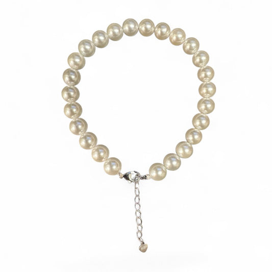 Sterling Silver 9.5" Pearl Bracelet BPRL500
