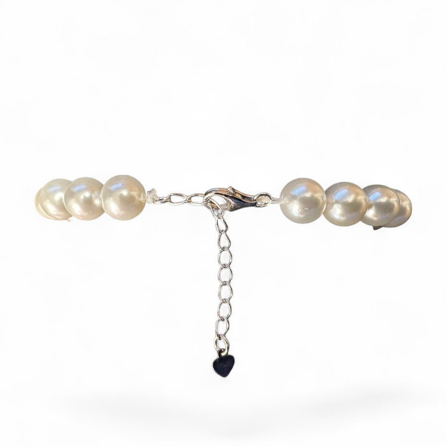Sterling Silver 9.5" Pearl Bracelet BPRL500