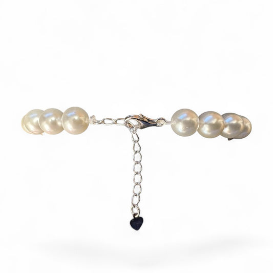 Sterling Silver 9.5" Pearl Bracelet BPRL500