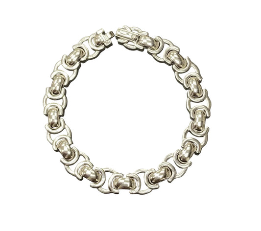 Sterling Silver Plain Byzantine Bracelet BRC002