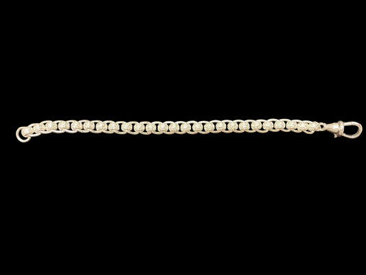 Sterling Silver Plain Pattern Rollerball Bracelet BRC008