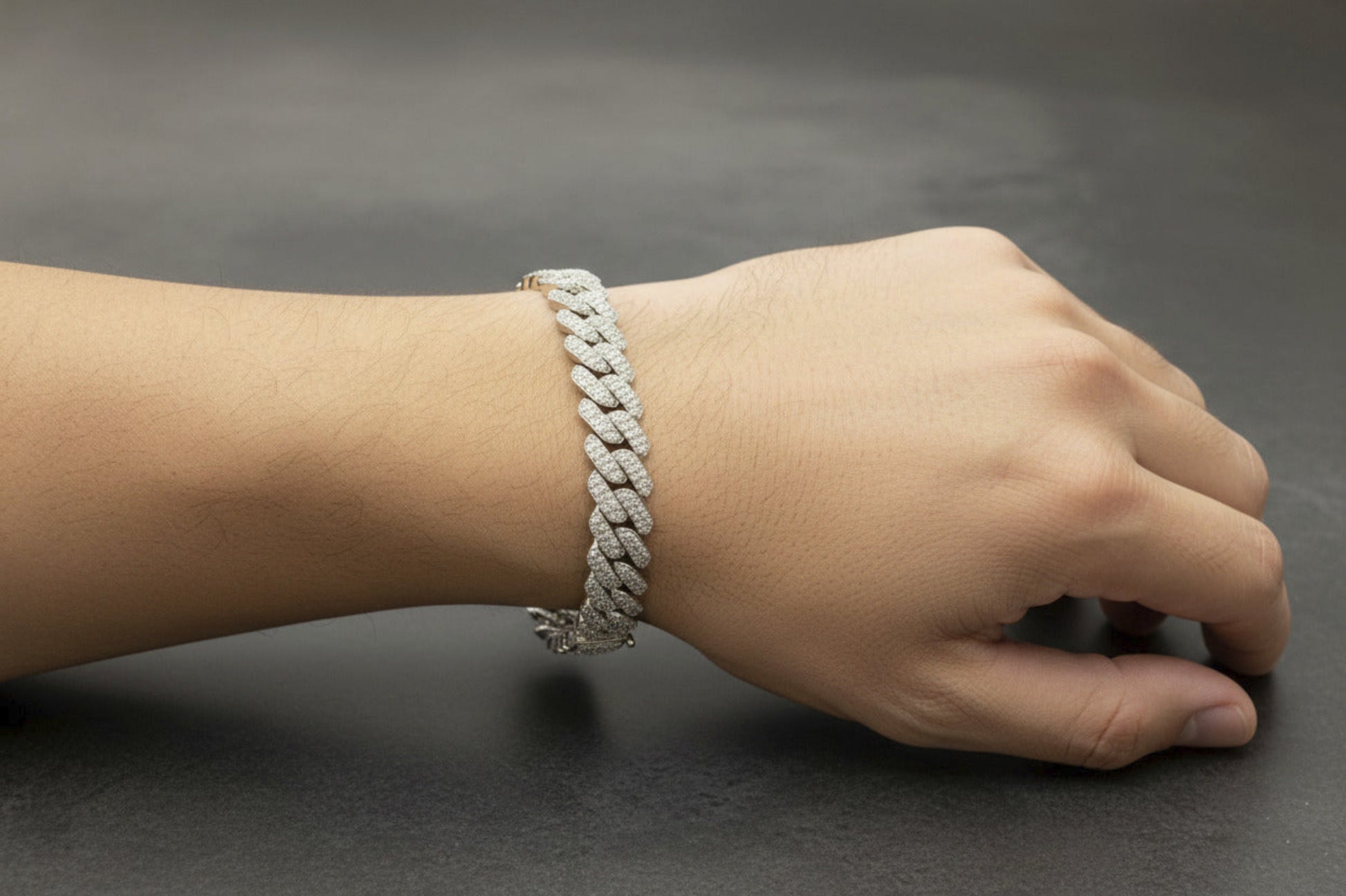 Silver iced out Miami Bracelet 