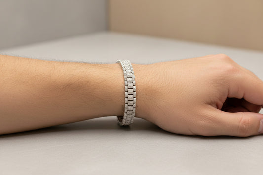Sterling Silver Cz Rolex Bracelet BRCZ005