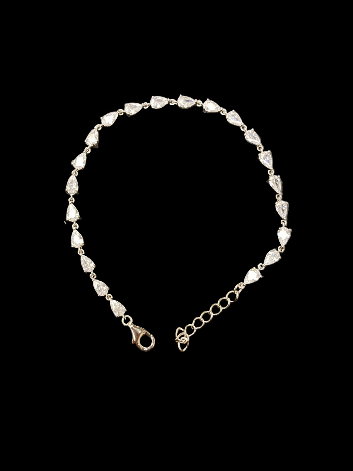 Sterling Silver 7.5" Bracelet CZ Stone BRCZ10088