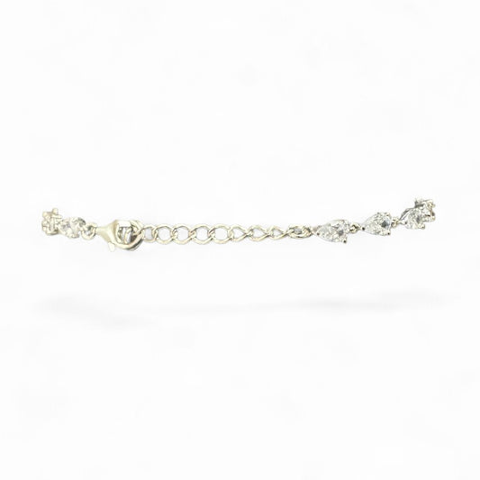 Sterling Silver 7.5" Bracelet CZ Stone BRCZ10088