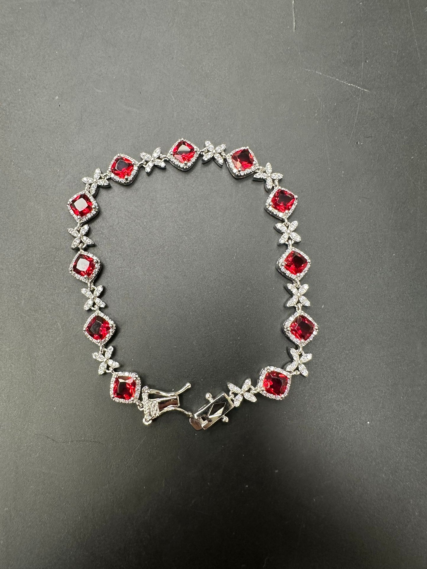Sterling Silver Bracelet CZ Stone 7.5" BRCZ117