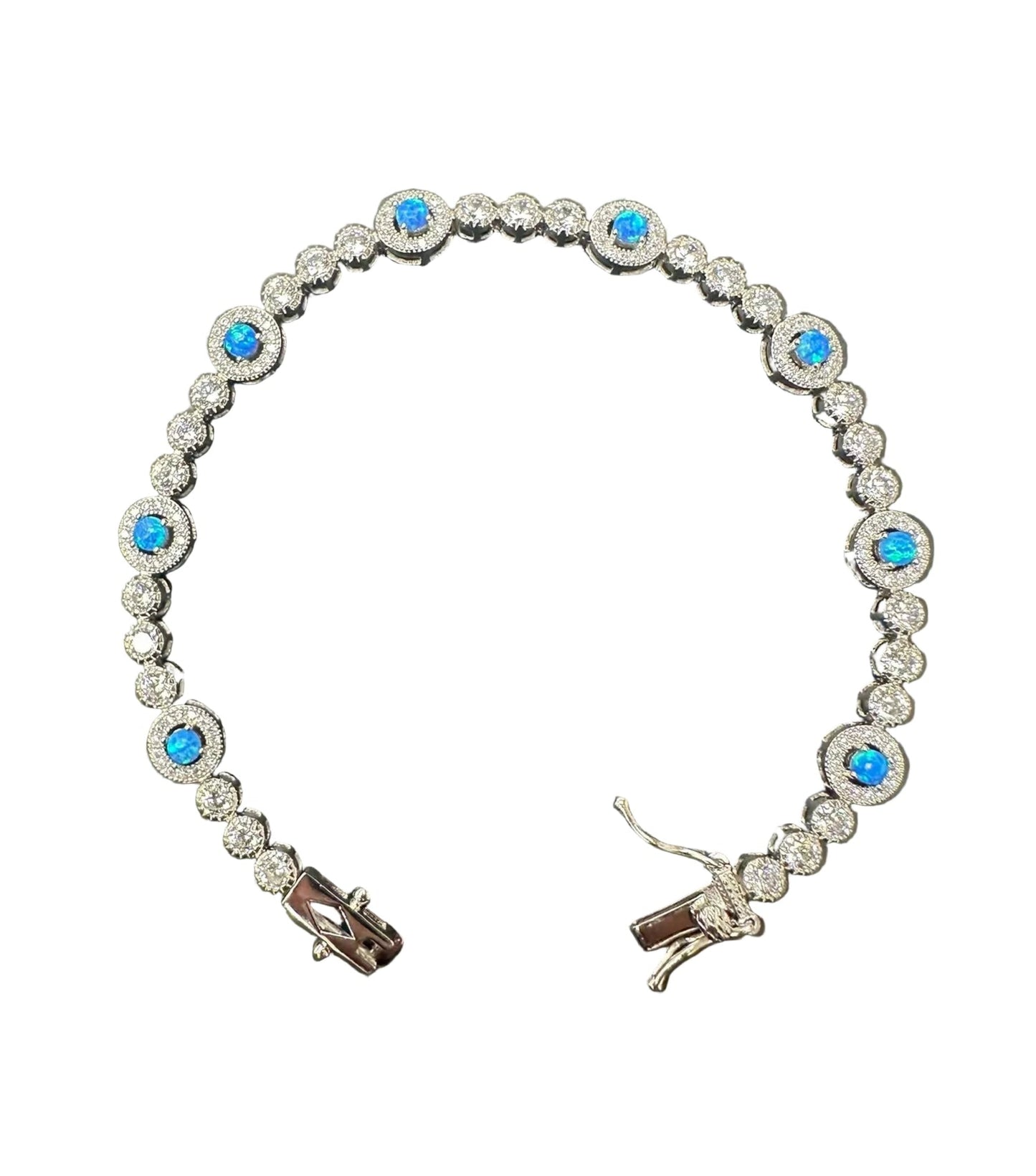 Sterling Silver Bracelet CZ Stone 7.5" BRCZ119