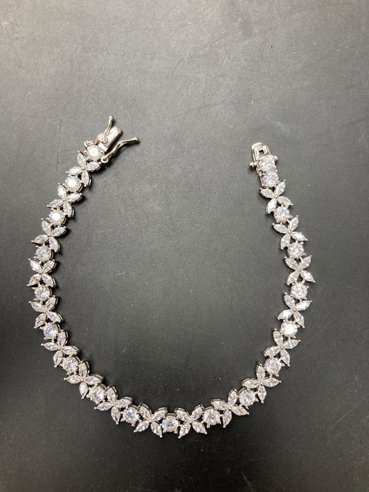 Sterling Silver Cz Bracelet BRCZ2607170 7.5"