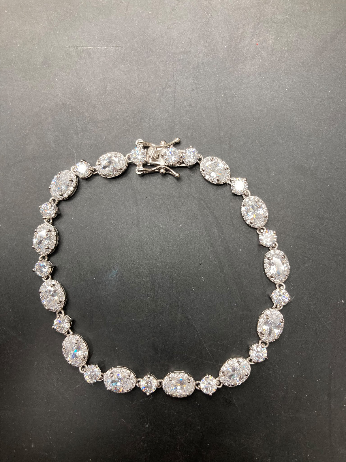 Sterling Silver Cz Tennis Bracelet BRCZ2607172 7.5"