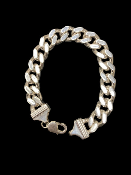 Sterling Silver 8.5" Curb Bracelet BRCZ3308